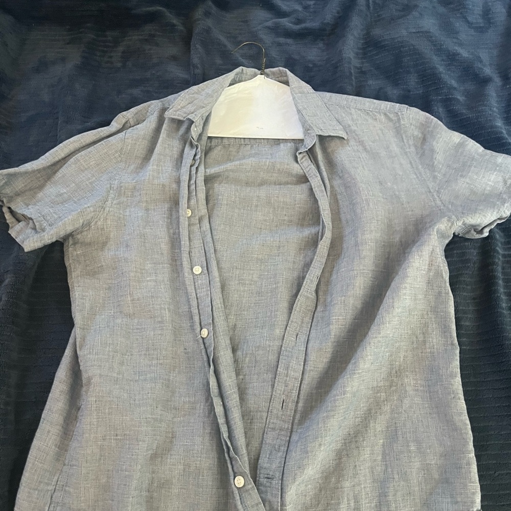 Perry Ellis Gray Casual Button Down Shirt